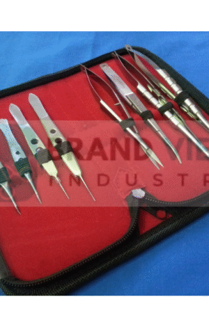 8 PCS O.R GRADE CASTROVIEJO NEEDLE HOLDERS+SCISSORS+SUTURE TYING FORCEPS KIT #3